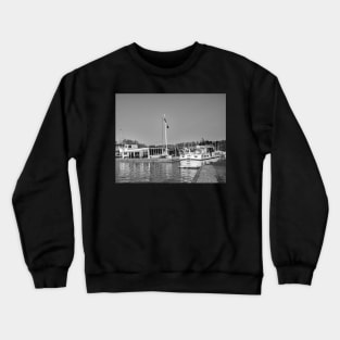 Sailing club on the River Bure in the Norfolk village of Horning Crewneck Sweatshirt